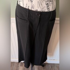 Larry Levine Black Stretch Wide-Leg Goucho Dress Pants. Size 12